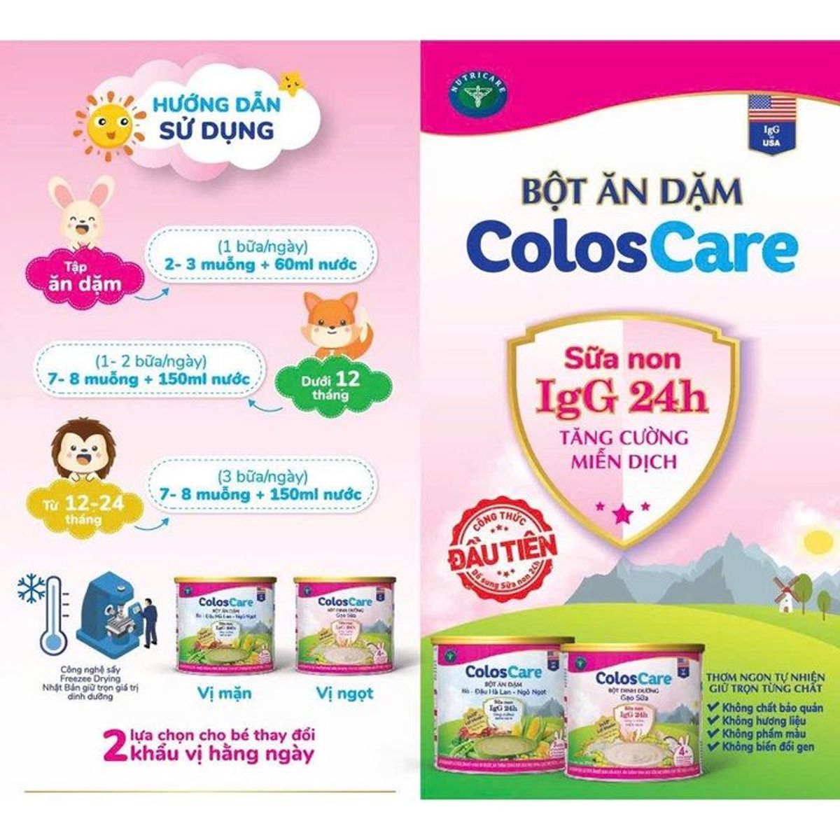BỘT ĂN DẶM NUTRICARE COLOSCARE BỔ SUNG SỮA NON VÀ DINH DƯỠNG CHO BÉ YÊU LON 200G L070 - LADY'S PASSION BỘT ĂN DẶM NUTRICARE COLOSCARE BỔ SUNG SỮA NON VÀ DINH DƯỠNG CHO BÉ YÊU LON 200G L070 - LADY'S PASSION