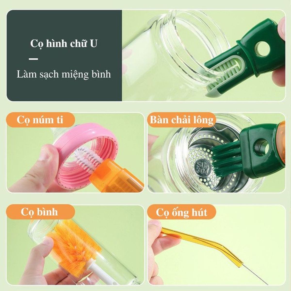 CỌ BÌNH SỮA 5IN1 LOẠI CẢI TIẾN VỆ SINH NHANH CHÓNG DỄ DÀNG PHÙ HỢP VỚI MỌI LOẠI BÌNH 55784 - LADY'S PASSION CỌ BÌNH SỮA 5IN1 LOẠI CẢI TIẾN VỆ SINH NHANH CHÓNG DỄ DÀNG PHÙ HỢP VỚI MỌI LOẠI BÌNH 55784 - LADY'S PASSION