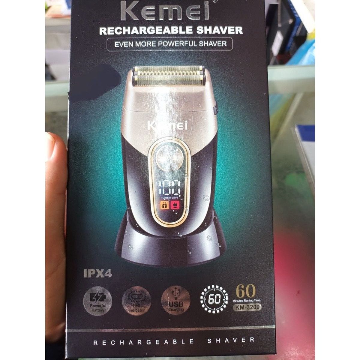 MÁY CẠO RÂU KHÔ 3 LƯỠI KÈM GIÁ ĐỠ KEMEI KM 3209 CAO CẤP TRONG CÁC DÒNG MÁY CẠO RÂU GD094 - LADY'S PASSION MÁY CẠO RÂU KHÔ 3 LƯỠI KÈM GIÁ ĐỠ KEMEI KM 3209 CAO CẤP TRONG CÁC DÒNG MÁY CẠO RÂU GD094 - LADY'S PASSION