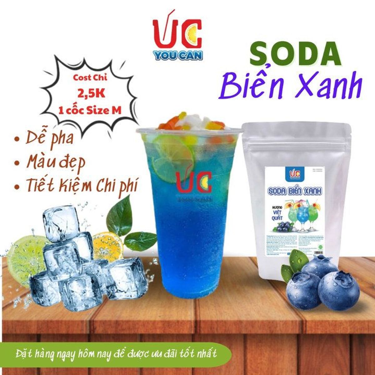 SODA BIỂN XANH BỘT HÒA TAN HƯƠNG VIỆT QUẤT, NƯỚC UỐNG GIẢI KHÁT CÓ GAS, KHÔNG CẦN SIRO, THƠM NGON TÚI 500GR - LADY'S PASSION SODA BIỂN XANH BỘT HÒA TAN HƯƠNG VIỆT QUẤT, NƯỚC UỐNG GIẢI KHÁT CÓ GAS, KHÔNG CẦN SIRO, THƠM NGON TÚI 500GR - LADY'S PASSION
