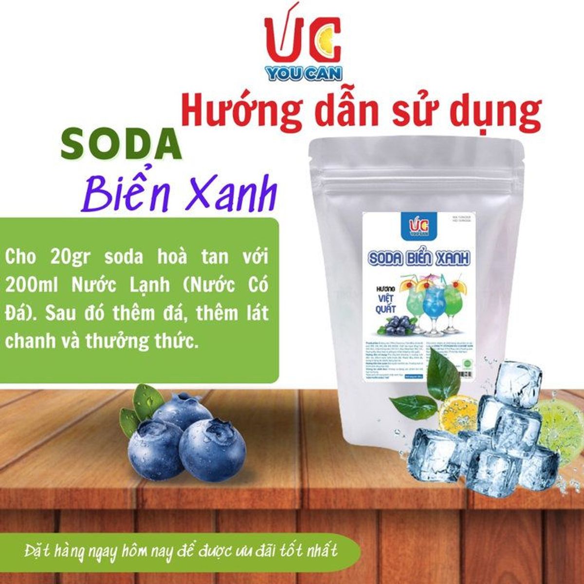 SODA BIỂN XANH BỘT HÒA TAN HƯƠNG VIỆT QUẤT, NƯỚC UỐNG GIẢI KHÁT CÓ GAS, KHÔNG CẦN SIRO, THƠM NGON TÚI 500GR - LADY'S PASSION SODA BIỂN XANH BỘT HÒA TAN HƯƠNG VIỆT QUẤT, NƯỚC UỐNG GIẢI KHÁT CÓ GAS, KHÔNG CẦN SIRO, THƠM NGON TÚI 500GR - LADY'S PASSION