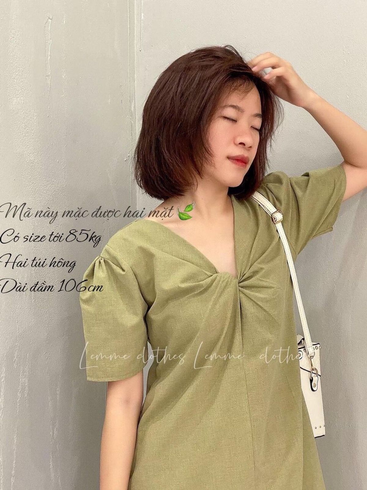 Đầm xoắn fom suông-(mặc được hai mặt) Đầm xoắn fom suông-(mặc được hai mặt)