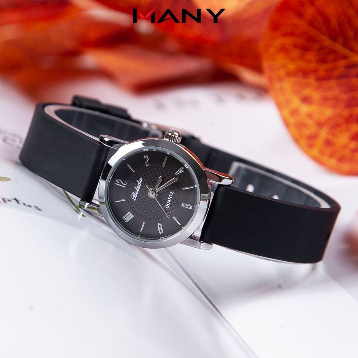 Đồng hồ Unisex Boleda dây cao su mặt tròn viền kim loại - Đồng hồ đeo tay học sinh khóa gài chắc chắn ManYi Đồng hồ Unisex Boleda dây cao su mặt tròn viền kim loại - Đồng hồ đeo tay học sinh khóa gài chắc chắn ManYi