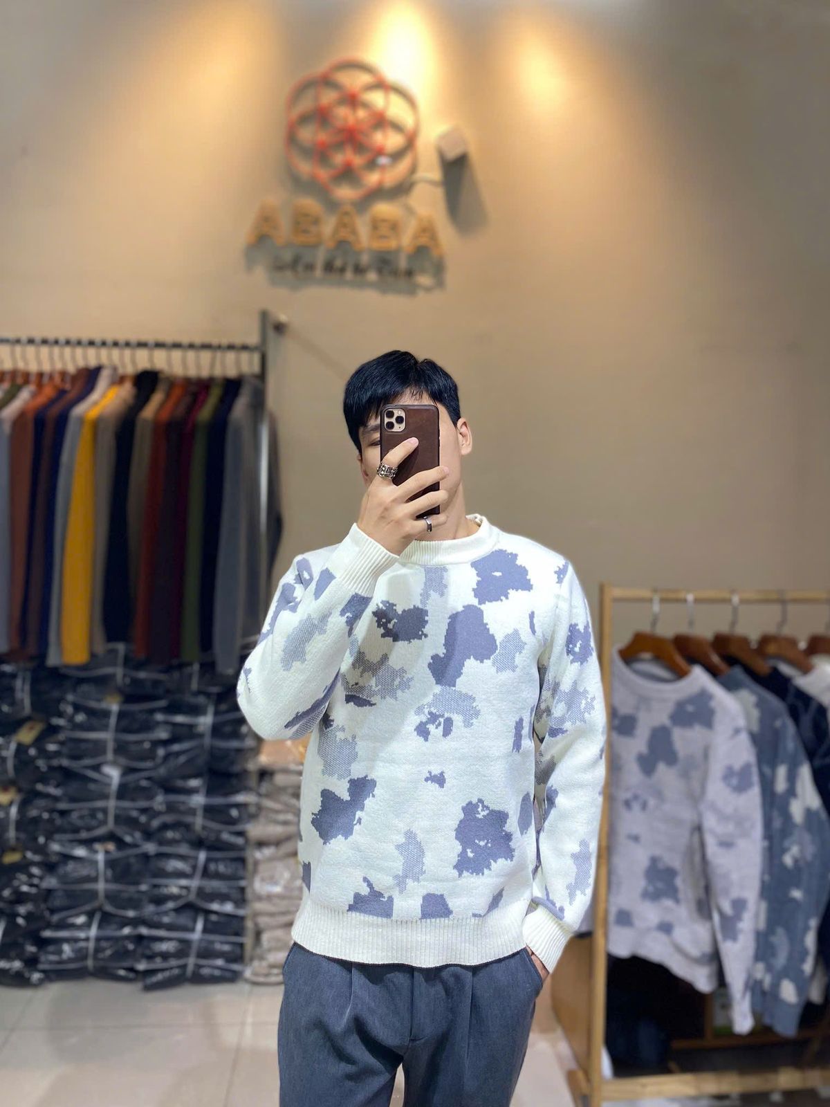 Áo len nam cổ tròn áo cổ 3p len nam len nhung dày siêu ấm họa tiết trẻ trung Hà Đinh - M L XL XXL - 3p-913loang Bán sỉ bán buôn Áo len nam cổ tròn áo cổ 3p len nam len nhung dày siêu ấm họa tiết trẻ trung Hà Đinh - M L XL XXL - 3p-913loang Bán sỉ bán buôn