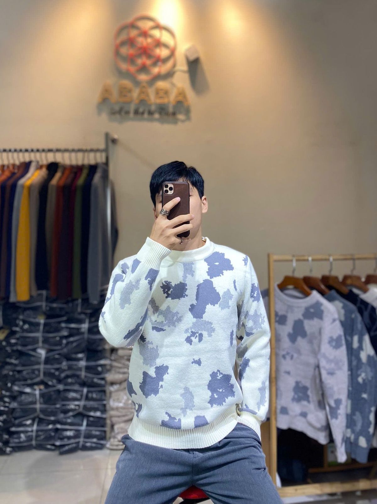Áo len nam cổ tròn áo cổ 3p len nam len nhung dày siêu ấm họa tiết trẻ trung Hà Đinh - M L XL XXL - 3p-913loang Bán sỉ bán buôn Áo len nam cổ tròn áo cổ 3p len nam len nhung dày siêu ấm họa tiết trẻ trung Hà Đinh - M L XL XXL - 3p-913loang Bán sỉ bán buôn
