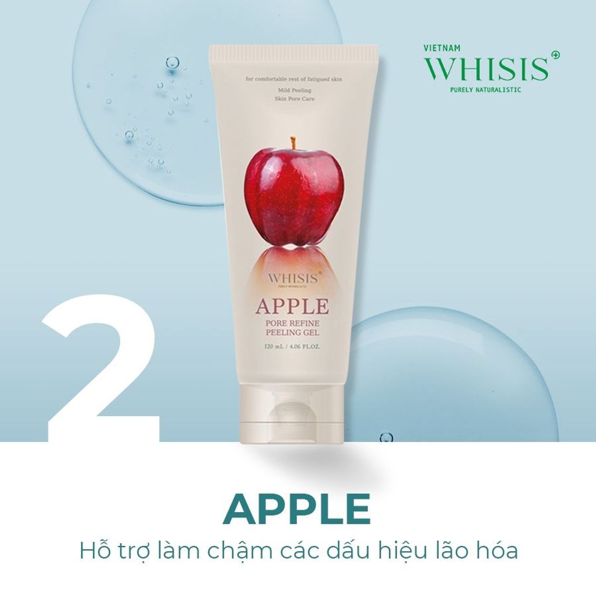 Tẩy Tế Bào Chết Mặt Dạng Gel WHISIS Apple Pore Refine Peeling Gel Thu Nhỏ Lỗ Chân Lông Chiết Xuất Táo Đỏ Lên Men 120ml Tẩy Tế Bào Chết Mặt Dạng Gel WHISIS Apple Pore Refine Peeling Gel Thu Nhỏ Lỗ Chân Lông Chiết Xuất Táo Đỏ Lên Men 120ml