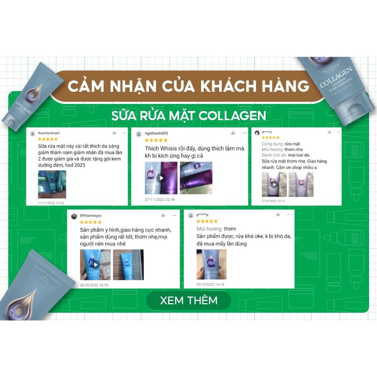 Sữa Rửa Mặt Collagen Hàn Quốc WHISIS Collagen Intensive Foam Cleansing 120ml Sữa Rửa Mặt Collagen Hàn Quốc WHISIS Collagen Intensive Foam Cleansing 120ml