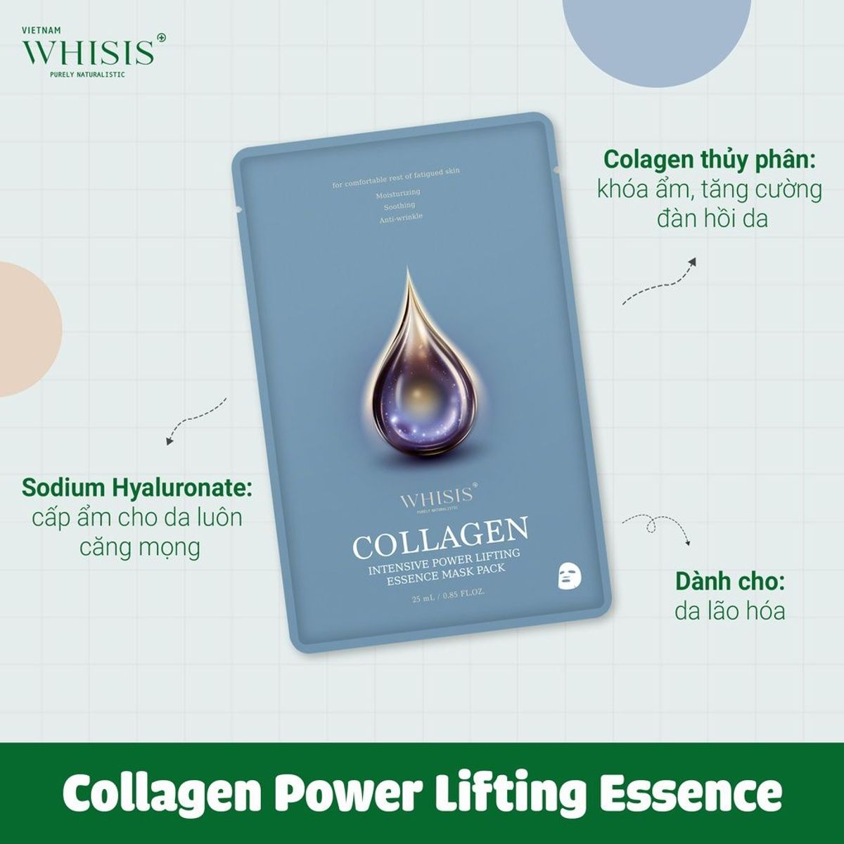 Mặt Nạ Siêu Dưỡng Chất Collagen Cao Cấp Chăm Sóc Da Chuyên Sâu WHISIS Intensive Collagen Power Lifting Essence 25ml Mặt Nạ Siêu Dưỡng Chất Collagen Cao Cấp Chăm Sóc Da Chuyên Sâu WHISIS Intensive Collagen Power Lifting Essence 25ml