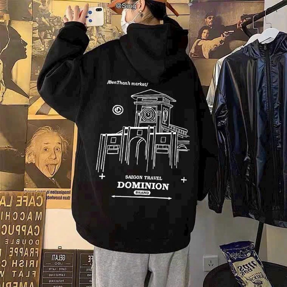 Áo hoodie nam nữ in chợ BẾN THÀNH phong cách đường phố Áo hoodie nam nữ in chợ BẾN THÀNH phong cách đường phố