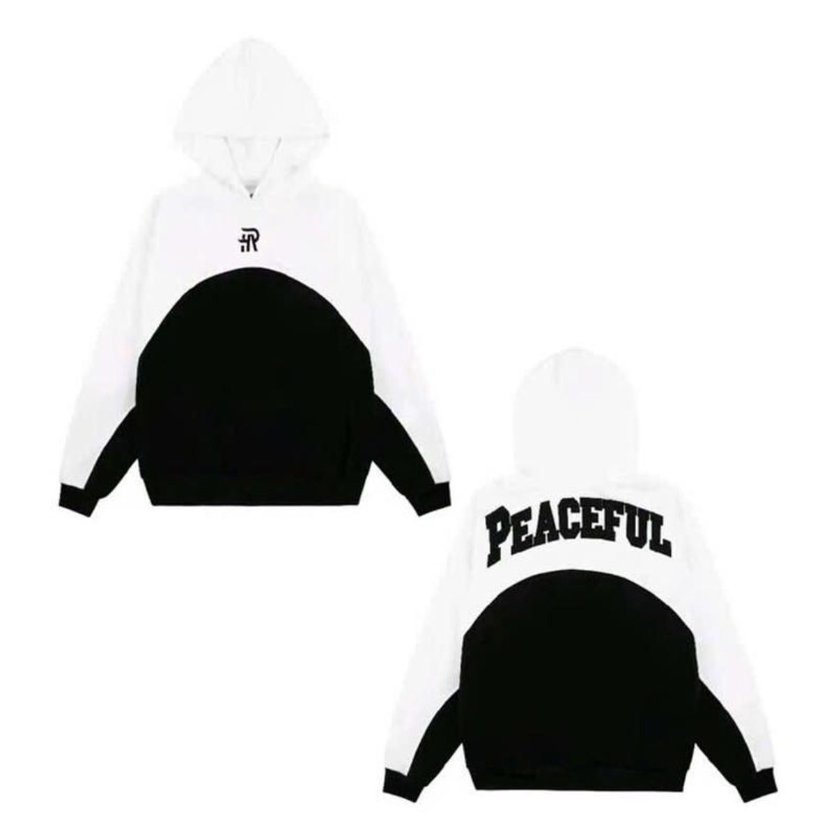 Áo hoodie PEACEFUL màu phối như hình thêu cả 2 mặt trước sau nón rộng 2 lớp form rộng Áo hoodie PEACEFUL màu phối như hình thêu cả 2 mặt trước sau nón rộng 2 lớp form rộng