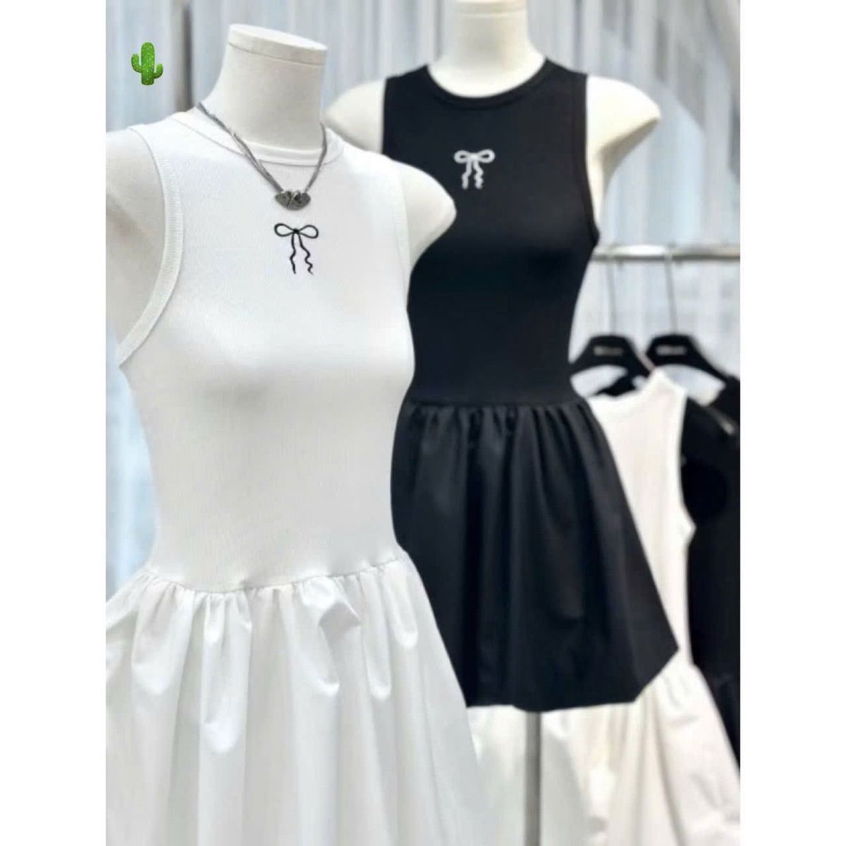 Đầm bí thêu nơ cute - Như Ý Boutique Đầm bí thêu nơ cute - Như Ý Boutique