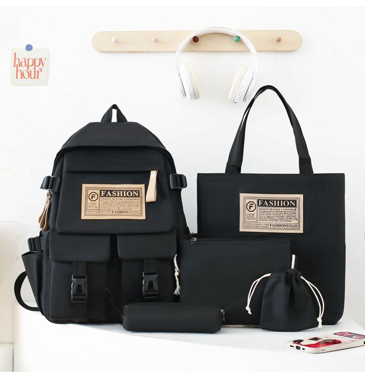 BALO COMBO 5 MÓN ĐA DỤNG CHỐNG THẤM VẢI POLYESTER CAO CẤP QUẢNG CHÂU WH746 - WINNIE HOUSE BALO COMBO 5 MÓN ĐA DỤNG CHỐNG THẤM VẢI POLYESTER CAO CẤP QUẢNG CHÂU WH746 - WINNIE HOUSE