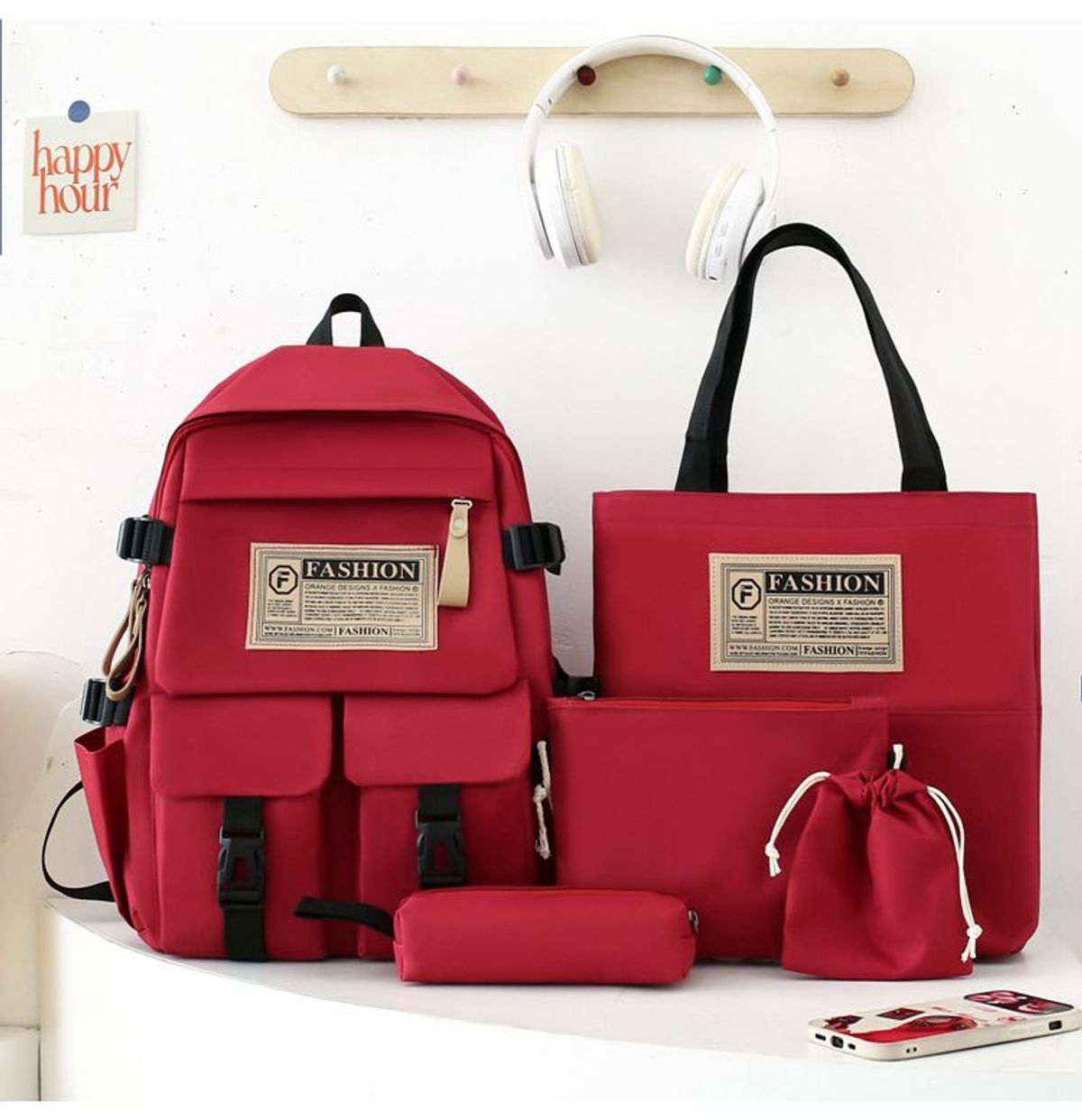 BALO COMBO 5 MÓN ĐA DỤNG CHỐNG THẤM VẢI POLYESTER CAO CẤP QUẢNG CHÂU WH746 - WINNIE HOUSE BALO COMBO 5 MÓN ĐA DỤNG CHỐNG THẤM VẢI POLYESTER CAO CẤP QUẢNG CHÂU WH746 - WINNIE HOUSE