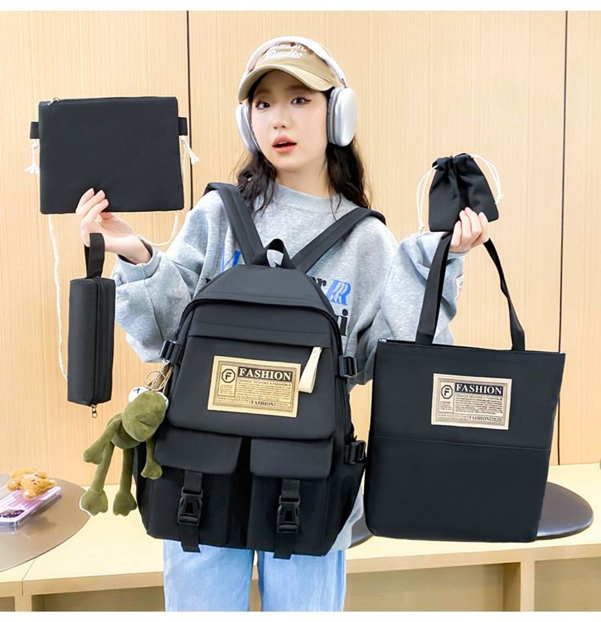 BALO COMBO 5 MÓN ĐA DỤNG CHỐNG THẤM VẢI POLYESTER CAO CẤP QUẢNG CHÂU WH746 - WINNIE HOUSE BALO COMBO 5 MÓN ĐA DỤNG CHỐNG THẤM VẢI POLYESTER CAO CẤP QUẢNG CHÂU WH746 - WINNIE HOUSE