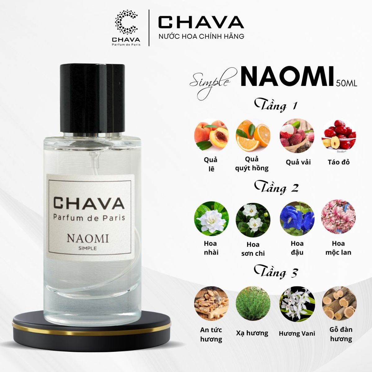 NƯỚC HOA SIMPLE NAOMI 50ML PHONG CÁCH XỊT NẮP NAM CHÂM CAO CẤP - CHAVA NƯỚC HOA SIMPLE NAOMI 50ML PHONG CÁCH XỊT NẮP NAM CHÂM CAO CẤP - CHAVA