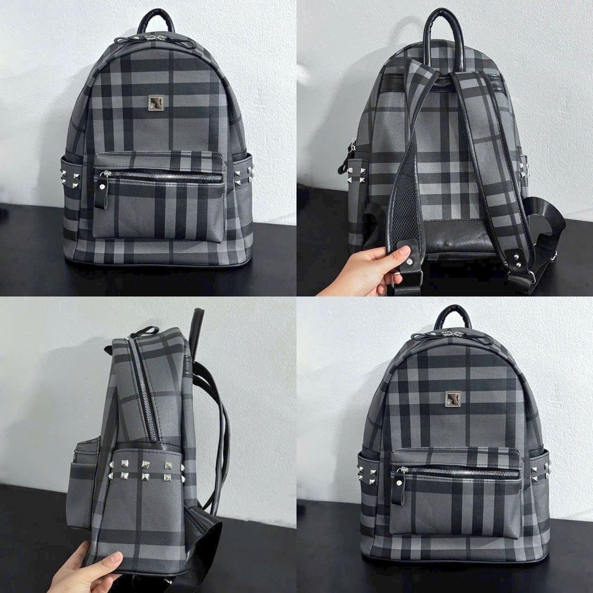 BALO DA KẺ CARO ĐI HỌC ĐI CHƠI, QUAI BẢN TO ÊM ÁI, SIZE 40, PHONG CÁCH BALO DA KẺ CARO ĐI HỌC ĐI CHƠI, QUAI BẢN TO ÊM ÁI, SIZE 40, PHONG CÁCH