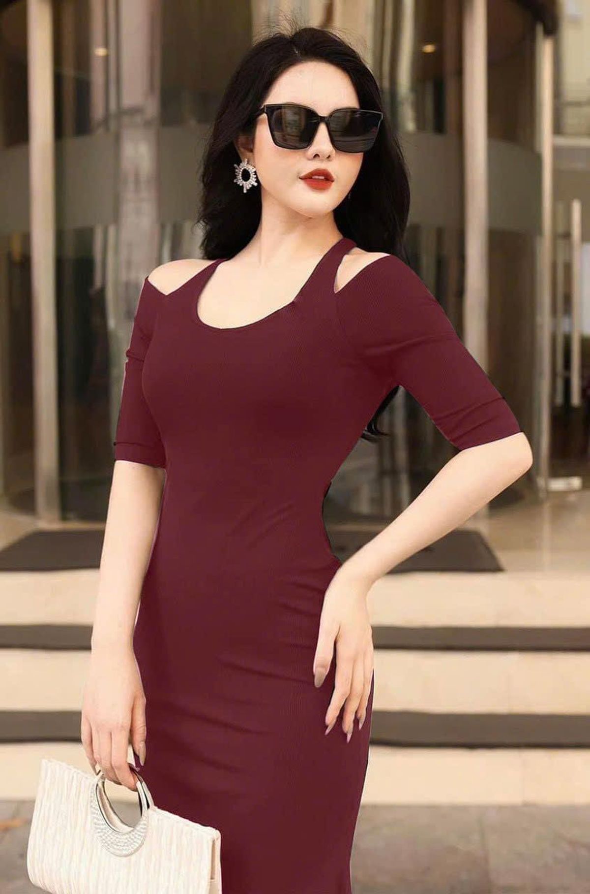 Đầm nữ đuôi cá hở vai thiết kế sang trọng hàng cao cấp Đầm nữ đuôi cá hở vai thiết kế sang trọng hàng cao cấp