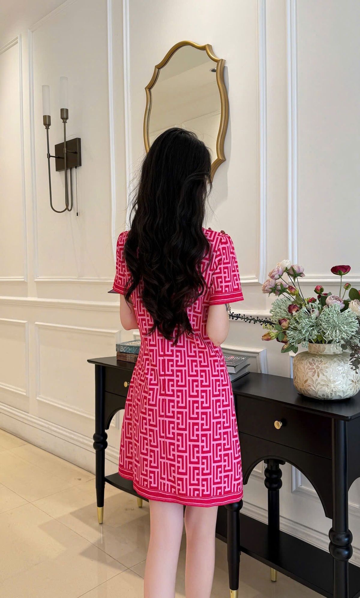 Đầm quảng châu form suông Đầm quảng châu form suông