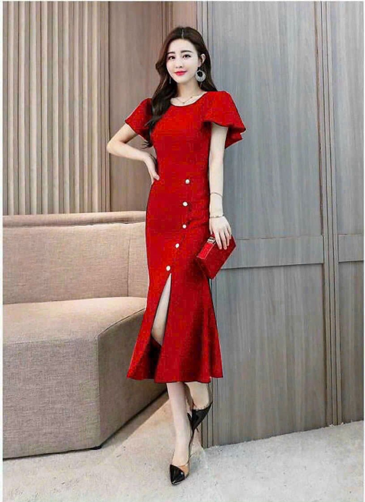 Đầm đuôi cá tay cánh tiên thiết kế sang trọng hàng cao cấp Đầm đuôi cá tay cánh tiên thiết kế sang trọng hàng cao cấp
