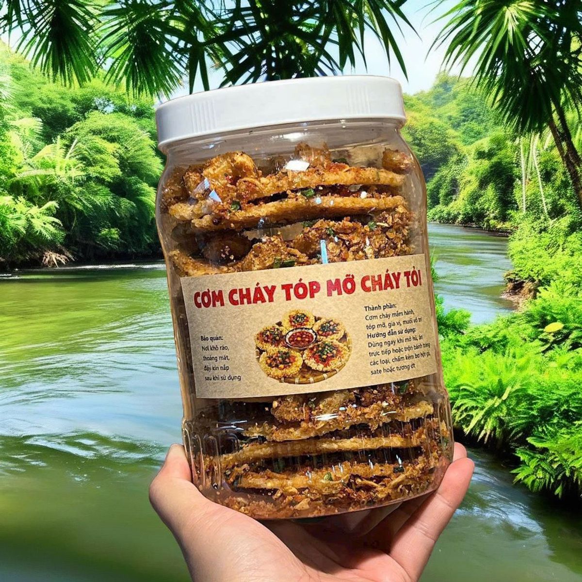 CƠM CHÁY TÓP MỠ HÀNH PHI MUỐI TÔM, HƯƠNG VỊ ĐẶC BIỆT 500G - WINNIE HOUSE CƠM CHÁY TÓP MỠ HÀNH PHI MUỐI TÔM, HƯƠNG VỊ ĐẶC BIỆT 500G - WINNIE HOUSE