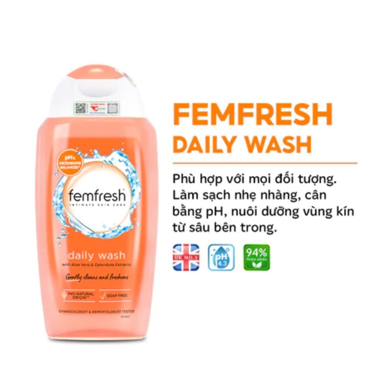 Dung Dịch Vệ Sinh Phụ Nữ Femfresh Daily Intimate Wash 250ml Anh Quốc Dung Dịch Vệ Sinh Phụ Nữ Femfresh Daily Intimate Wash 250ml Anh Quốc