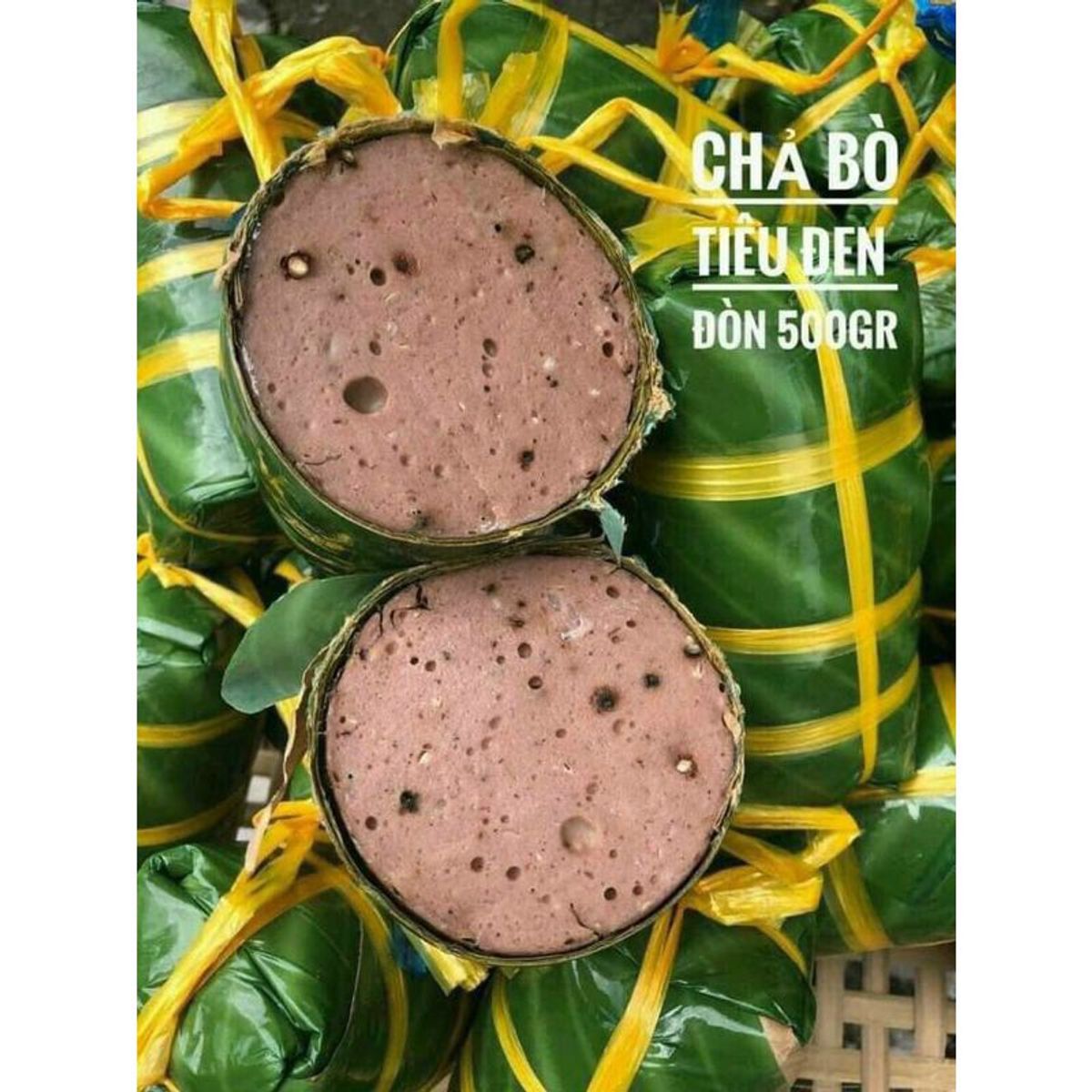 Hàng loại 1 chả Bò Tiêu đen 500gr (giao tphcm) Hàng loại 1 chả Bò Tiêu đen 500gr (giao tphcm)