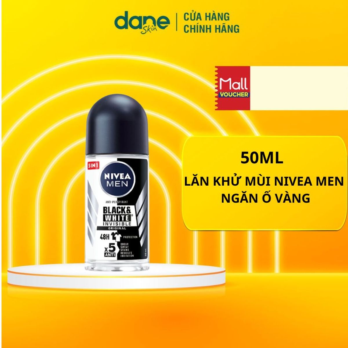 Lăn Khử Mùi Cho Nam NIVEA MEN 50ml - khử mùi, ngăn tiết mồ hôi, khô thoáng đến 72h Lăn Khử Mùi Cho Nam NIVEA MEN 50ml - khử mùi, ngăn tiết mồ hôi, khô thoáng đến 72h