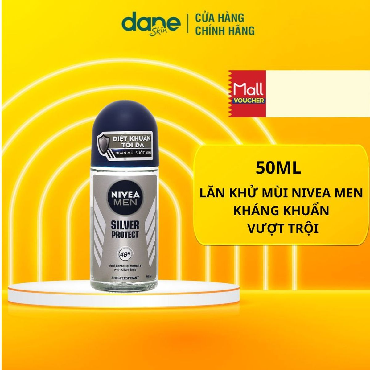 Lăn Khử Mùi Cho Nam NIVEA MEN 50ml - khử mùi, ngăn tiết mồ hôi, khô thoáng đến 72h Lăn Khử Mùi Cho Nam NIVEA MEN 50ml - khử mùi, ngăn tiết mồ hôi, khô thoáng đến 72h
