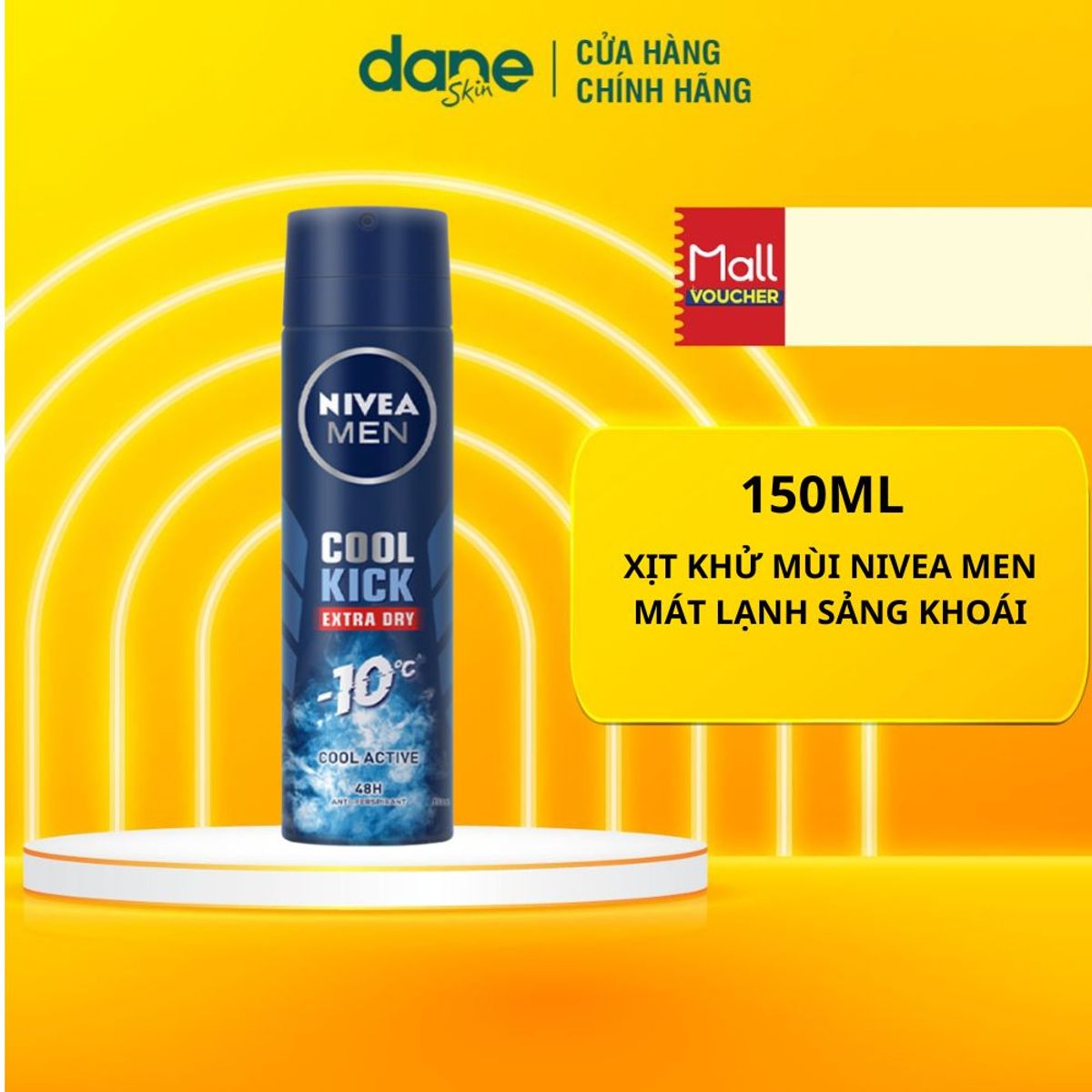 Xịt khử mùi Cho Nam NIVEA MEN 150ml - khử mùi, ngăn tiết mồ hôi, khô thoáng đến 72h Xịt khử mùi Cho Nam NIVEA MEN 150ml - khử mùi, ngăn tiết mồ hôi, khô thoáng đến 72h