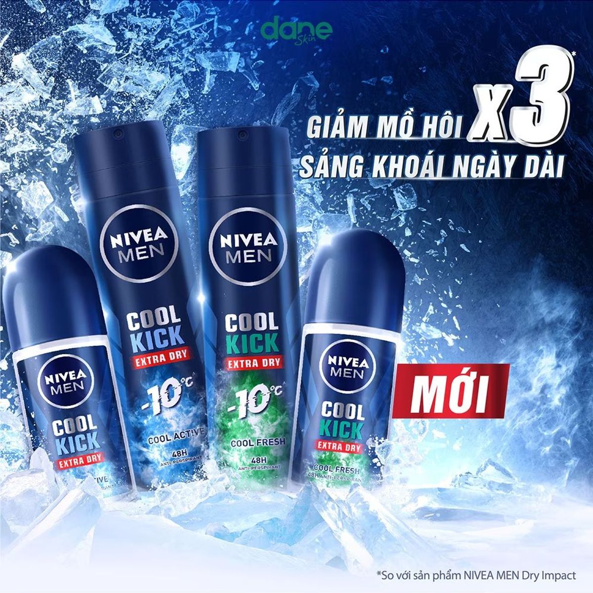 Xịt khử mùi Cho Nam NIVEA MEN 150ml - khử mùi, ngăn tiết mồ hôi, khô thoáng đến 72h Xịt khử mùi Cho Nam NIVEA MEN 150ml - khử mùi, ngăn tiết mồ hôi, khô thoáng đến 72h