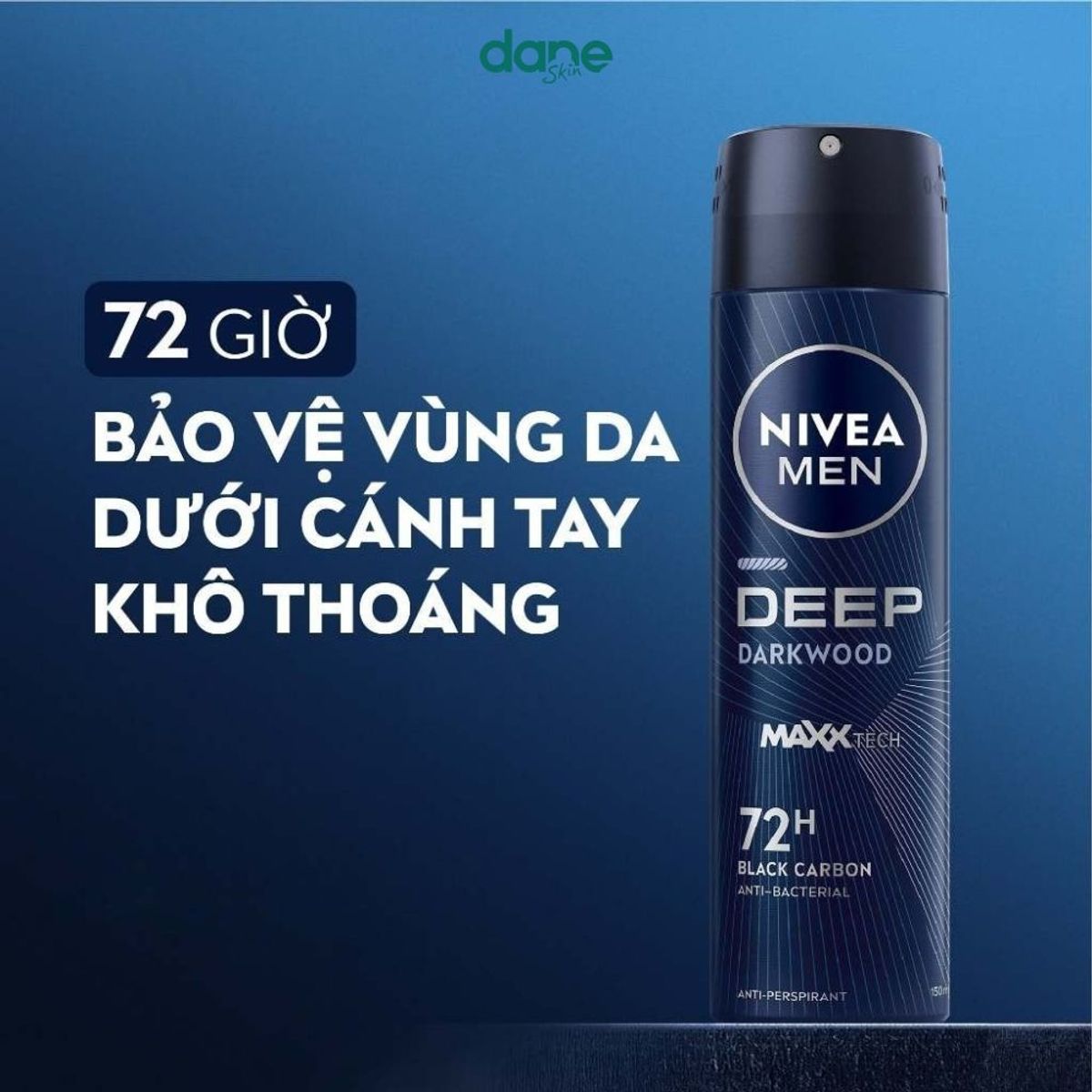Xịt khử mùi Cho Nam NIVEA MEN 150ml - khử mùi, ngăn tiết mồ hôi, khô thoáng đến 72h Xịt khử mùi Cho Nam NIVEA MEN 150ml - khử mùi, ngăn tiết mồ hôi, khô thoáng đến 72h