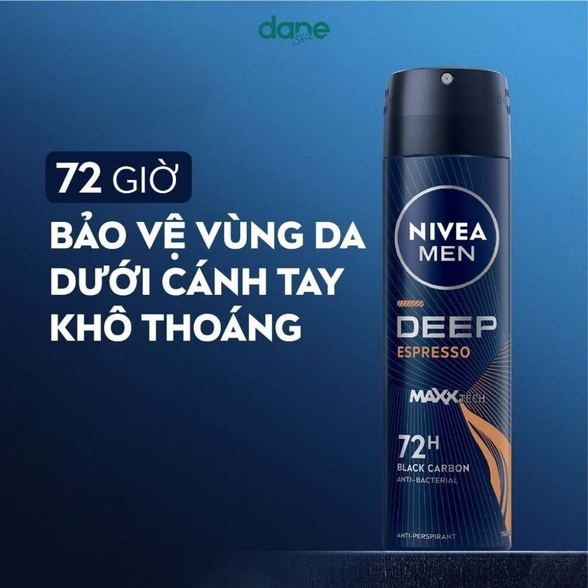 Xịt khử mùi Cho Nam NIVEA MEN 150ml - khử mùi, ngăn tiết mồ hôi, khô thoáng đến 72h Xịt khử mùi Cho Nam NIVEA MEN 150ml - khử mùi, ngăn tiết mồ hôi, khô thoáng đến 72h