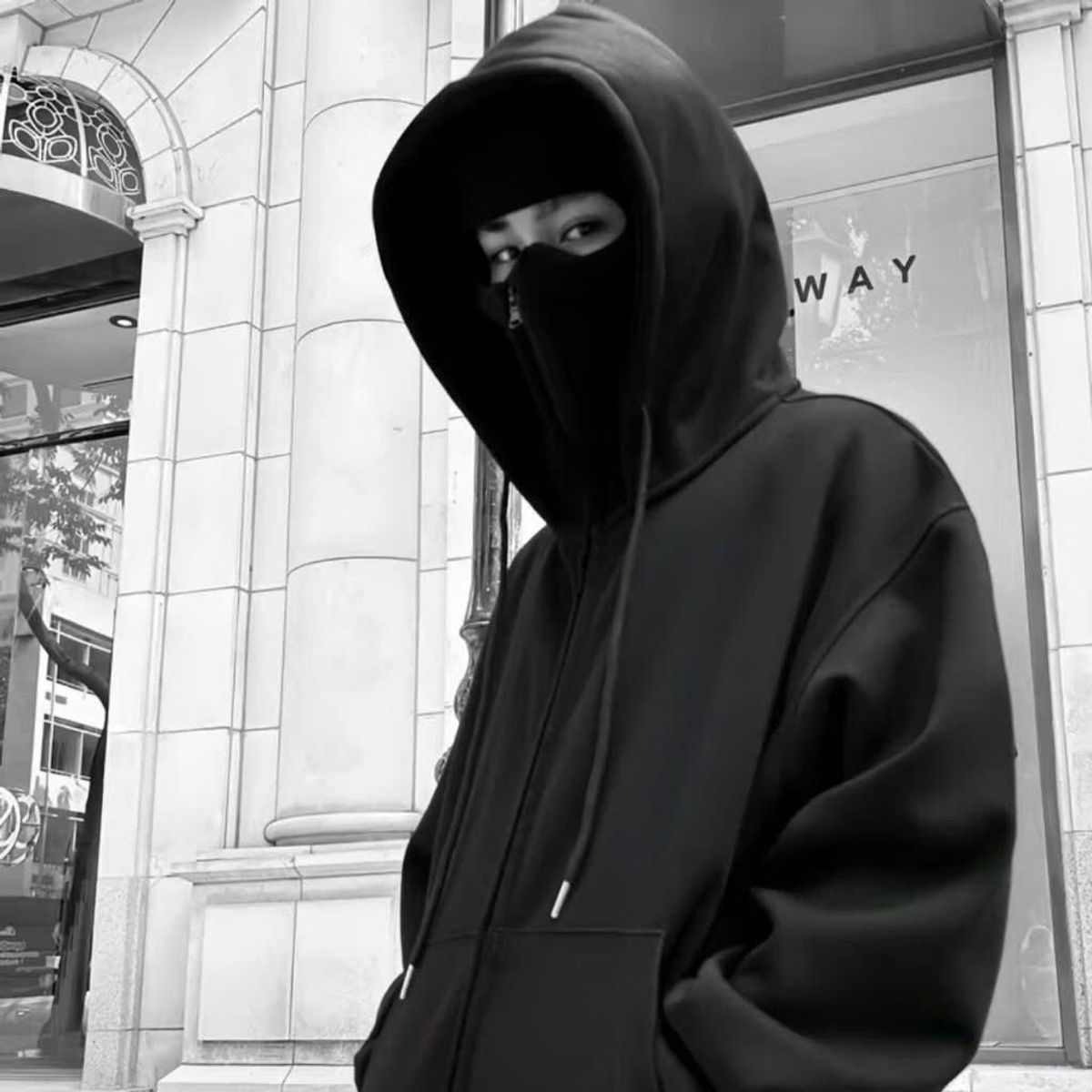 Áo Khoác Hoodie Zip Ninja Trơn Cổ Cao 2 Nón có túi Trong Tay Xỏ Ngón Phong Cách Ninja Che Mặt Mũ Rộng Siêu Ngầu Áo Khoác Hoodie Zip Ninja Trơn Cổ Cao 2 Nón có túi Trong Tay Xỏ Ngón Phong Cách Ninja Che Mặt Mũ Rộng Siêu Ngầu