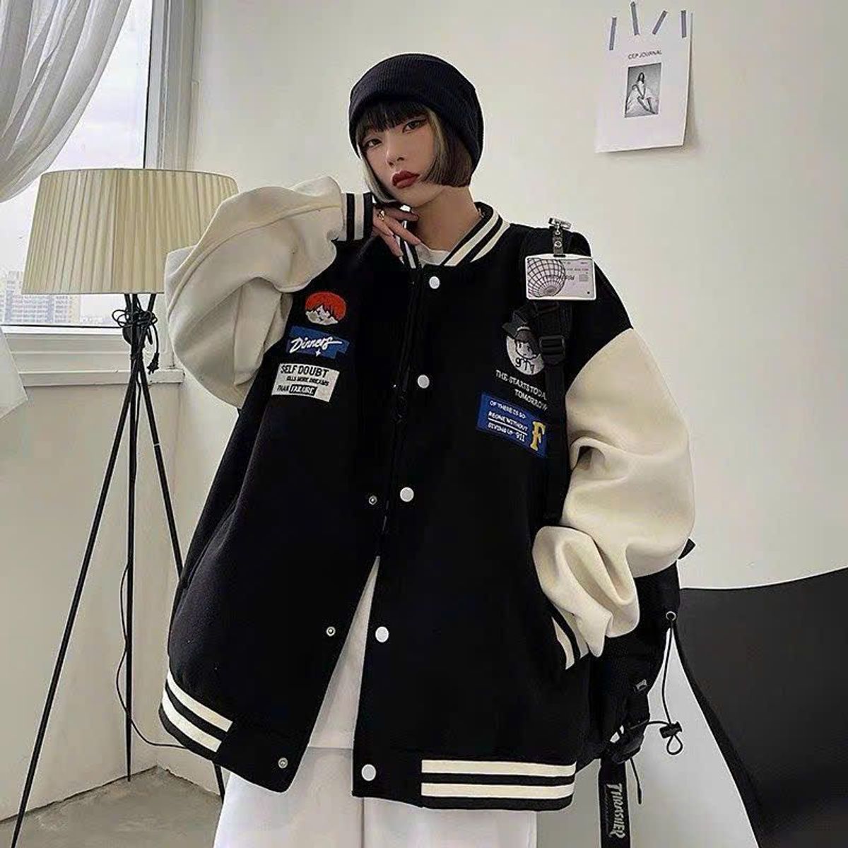 Áo khoác dù bomber bóng chày in Dinner nam nữ Áo khoác dù bomber bóng chày in Dinner nam nữ