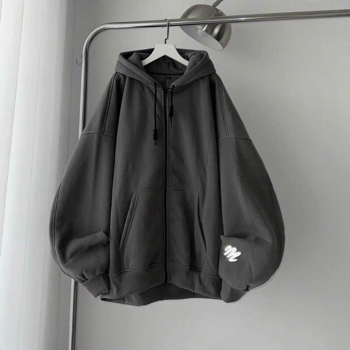 Áo Khoác Zip Nỉ Fearirifar Phản Quang Form Rộng Unisex Nam Nữ Áo Khoác Zip Nỉ Fearirifar Phản Quang Form Rộng Unisex Nam Nữ