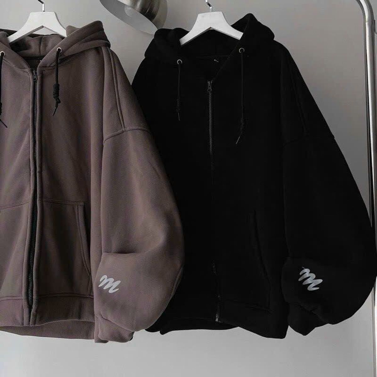 Áo Khoác Zip Nỉ Fearirifar Phản Quang Form Rộng Unisex Nam Nữ Áo Khoác Zip Nỉ Fearirifar Phản Quang Form Rộng Unisex Nam Nữ