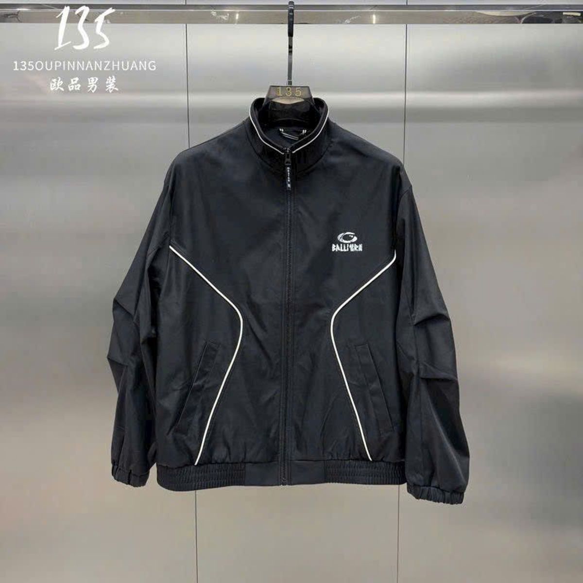 Áo khoác dù BALLMIRN Logo In nam nữ unisex, Áo bomber dù Phối Sọc Áo khoác dù BALLMIRN Logo In nam nữ unisex, Áo bomber dù Phối Sọc