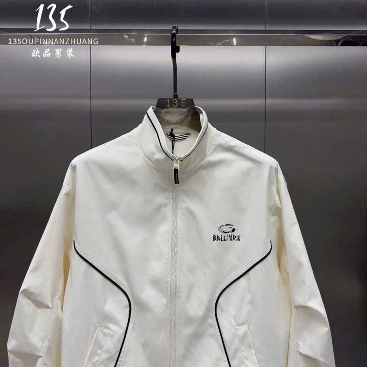Áo khoác dù BALLMIRN Logo In nam nữ unisex, Áo bomber dù Phối Sọc Áo khoác dù BALLMIRN Logo In nam nữ unisex, Áo bomber dù Phối Sọc