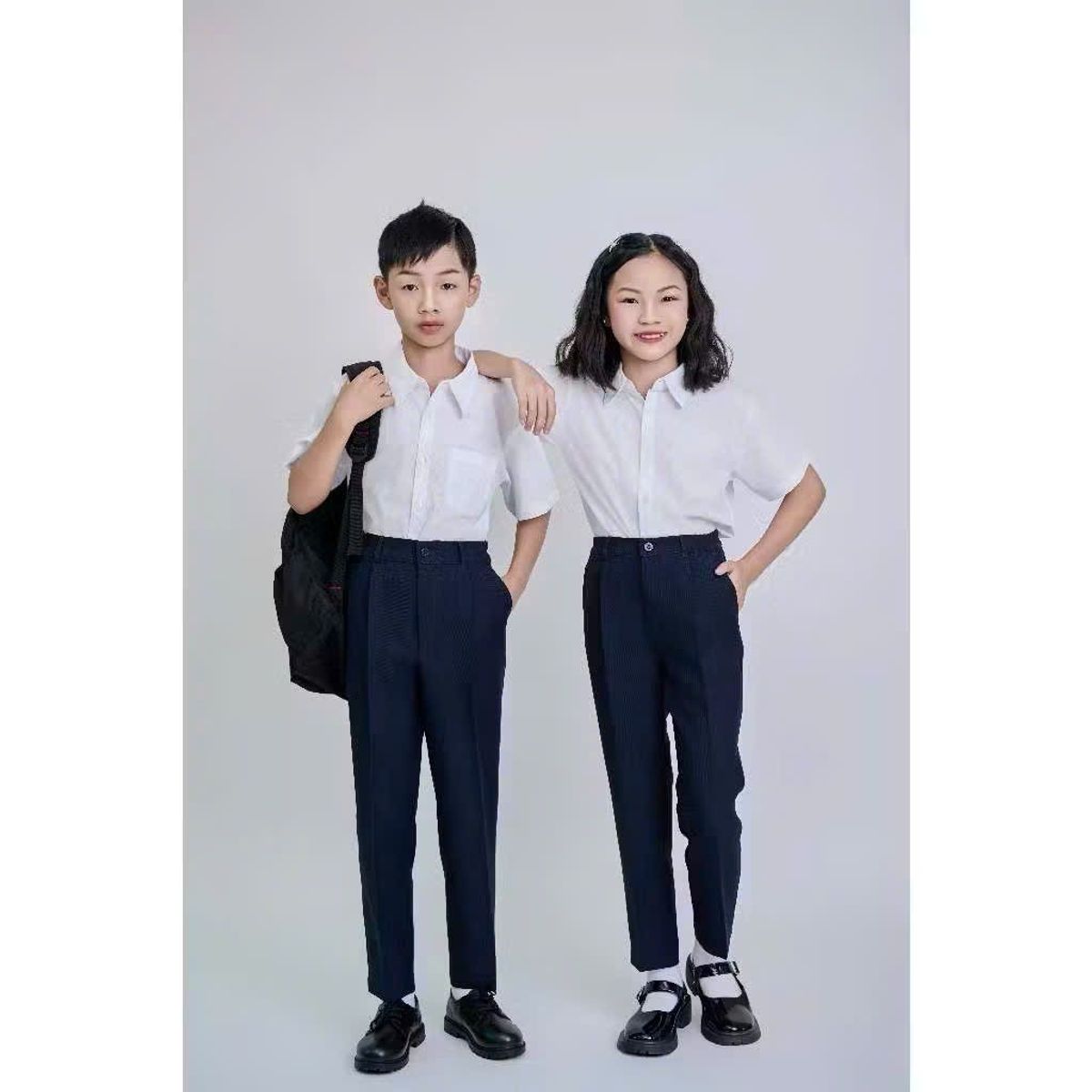 Quần Tây Học Sinh Màu Xanh Than - Chất Tuyết Mưa, Lưng Chun Sau Thoải Mái Quần Tây Học Sinh Màu Xanh Than - Chất Tuyết Mưa, Lưng Chun Sau Thoải Mái