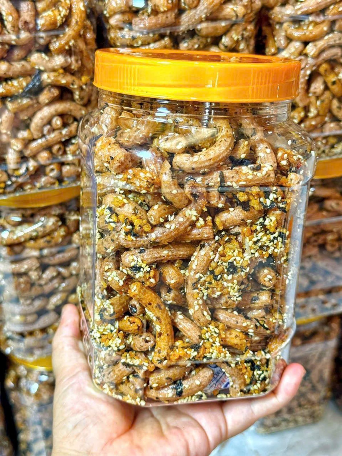NUI GẠO LỨC SẤY RONG BIỂN – ĂN VẶT GIÒN NGON KHÔNG LO TĂNG CÂN 500G - WINNIE HOUSE NUI GẠO LỨC SẤY RONG BIỂN – ĂN VẶT GIÒN NGON KHÔNG LO TĂNG CÂN 500G - WINNIE HOUSE