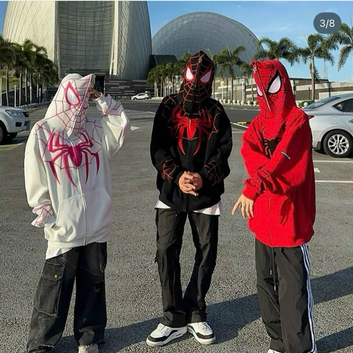Áo khoác nam nữ hình nhện phù hợp chơi Halloween Áo khoác nam nữ hình nhện phù hợp chơi Halloween