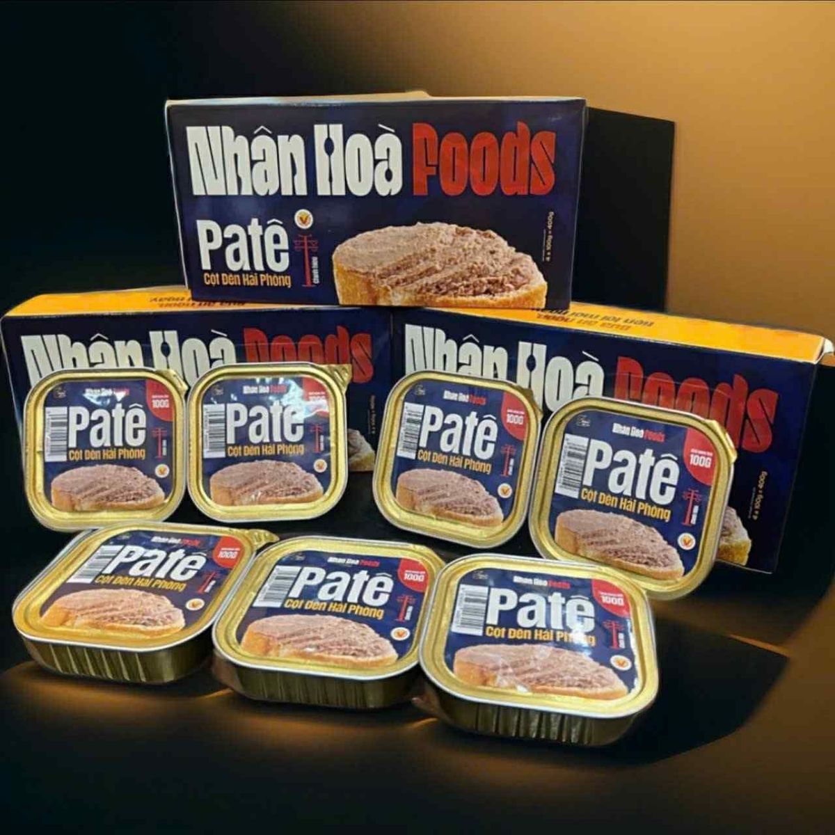 Pate cột đèn Hải Phòng Nhân Hoà Food họp 100gr Pate cột đèn Hải Phòng Nhân Hoà Food họp 100gr
