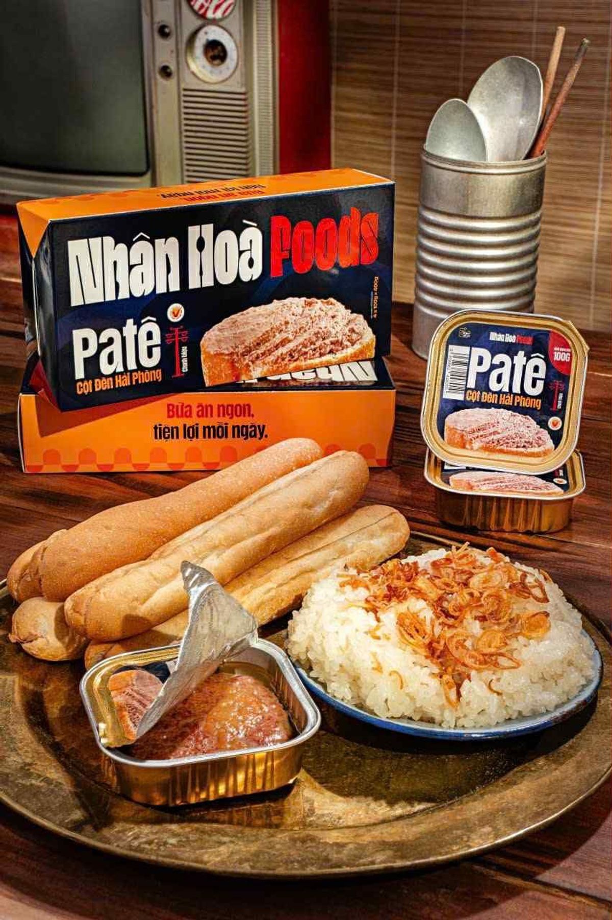Pate cột đèn Hải Phòng Nhân Hoà Food họp 100gr Pate cột đèn Hải Phòng Nhân Hoà Food họp 100gr