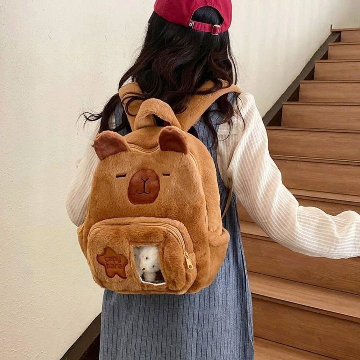 BALO MẦM NON SIÊU CUTE CAPIPARA, LABUBU PHỐI KÍNH DỄ THƯƠNG A854 - WINNIE HOUSE BALO MẦM NON SIÊU CUTE CAPIPARA, LABUBU PHỐI KÍNH DỄ THƯƠNG A854 - WINNIE HOUSE