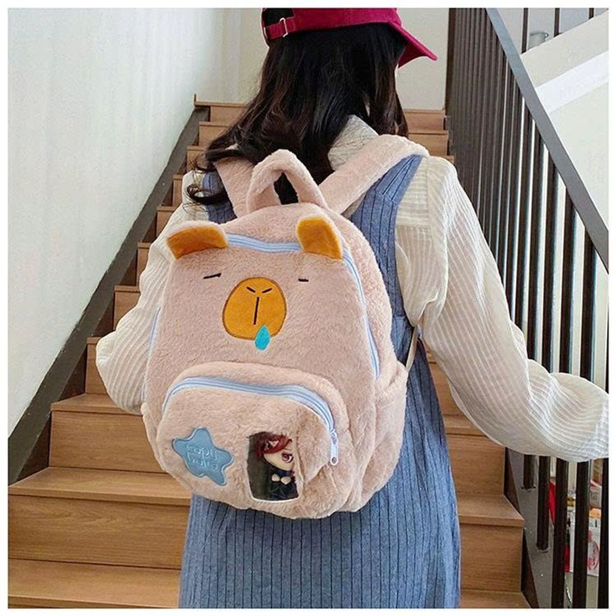 BALO MẦM NON SIÊU CUTE CAPIPARA, LABUBU PHỐI KÍNH DỄ THƯƠNG A854 - WINNIE HOUSE BALO MẦM NON SIÊU CUTE CAPIPARA, LABUBU PHỐI KÍNH DỄ THƯƠNG A854 - WINNIE HOUSE