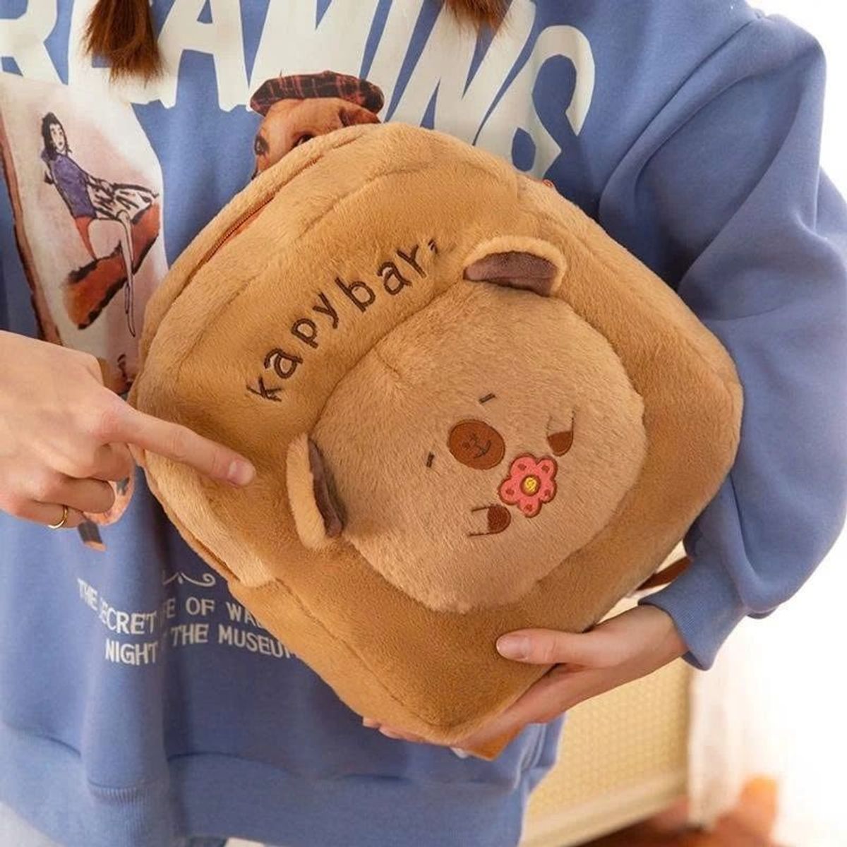BALO MẦM NON CAPIPARA MẶT NỔI BIỂU CẢM SIÊU CUTE A856 - WINNIE HOUSE BALO MẦM NON CAPIPARA MẶT NỔI BIỂU CẢM SIÊU CUTE A856 - WINNIE HOUSE