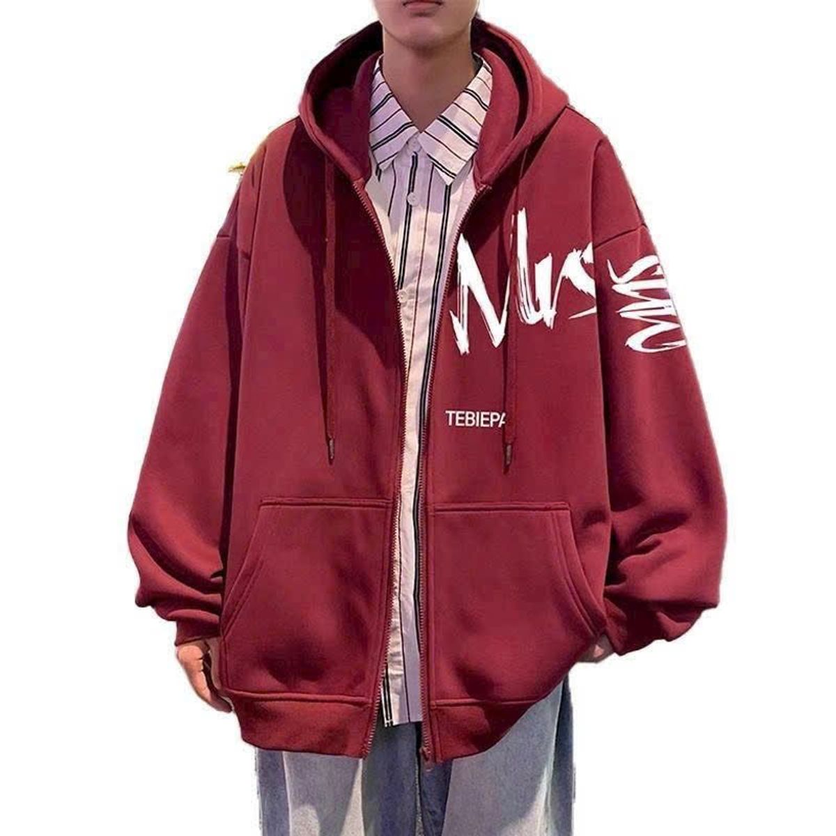Áo Khoác Zip Chất Nỉ Dày Mịn Cho Nam -logo in MRS Áo Khoác Zip Chất Nỉ Dày Mịn Cho Nam -logo in MRS