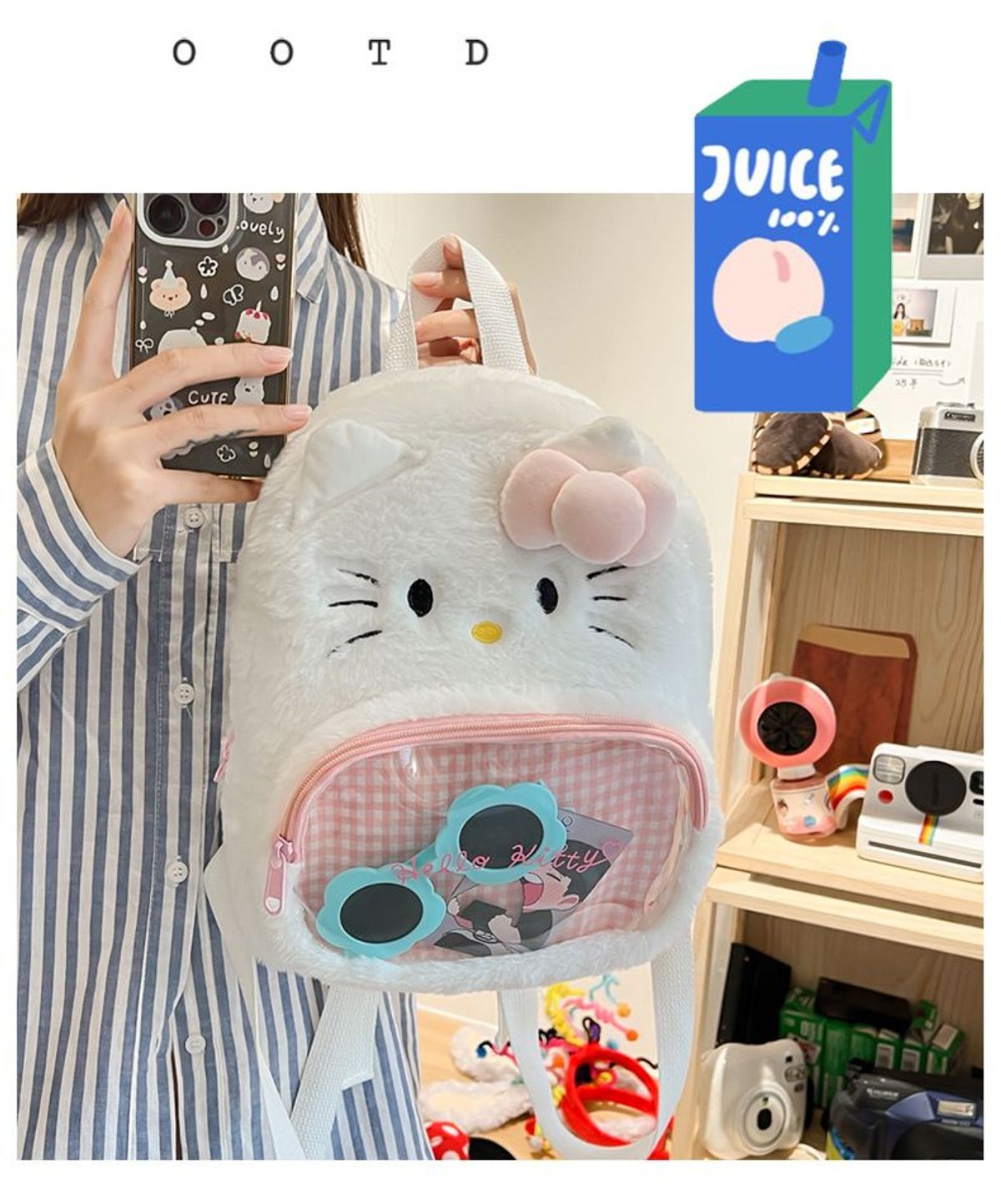 BALO LÔNG HOẠT HÌNH SANRIO PHỐI KÍNH – DỄ THƯƠNG HẾT NẤC - WINNIE HOUSE BALO LÔNG HOẠT HÌNH SANRIO PHỐI KÍNH – DỄ THƯƠNG HẾT NẤC - WINNIE HOUSE