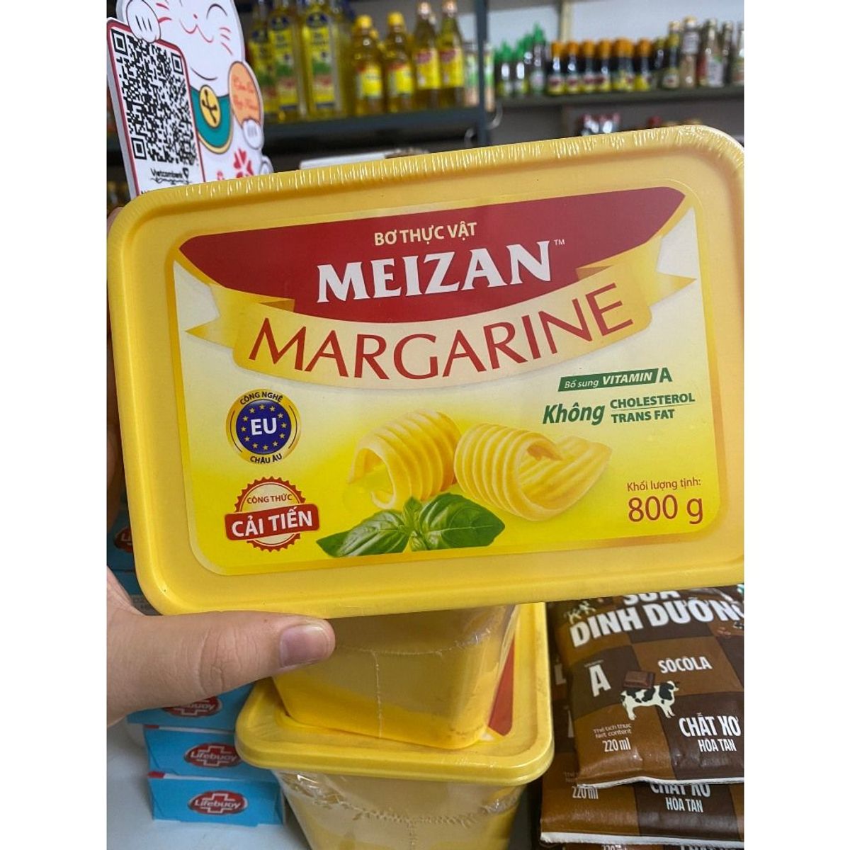 Bơ Meizan Thực Vật Thơm Ngon hộp 800g Bơ Meizan Thực Vật Thơm Ngon hộp 800g