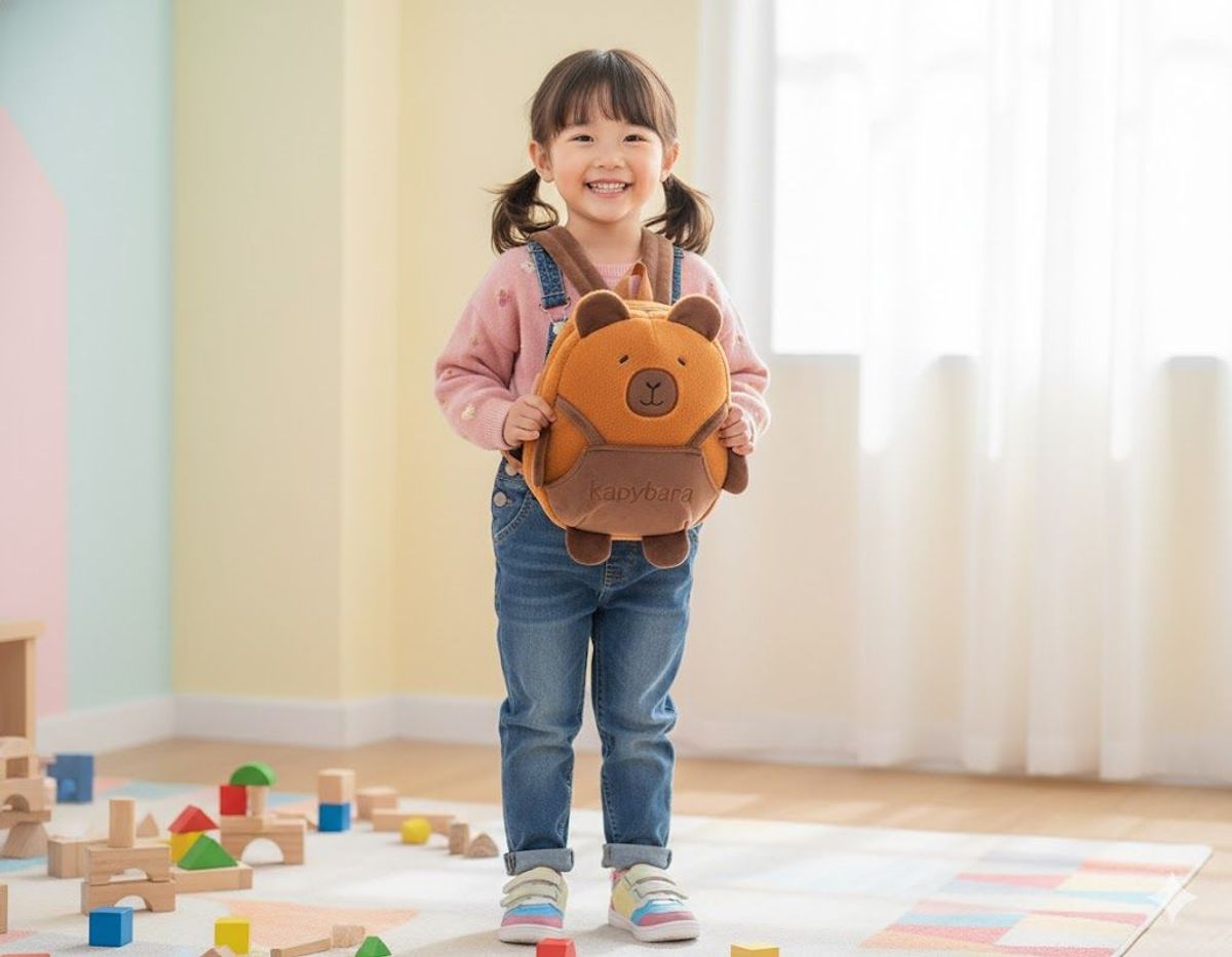 BALO MẦM NON CAPYBARA MẶC YẾM DỄ THƯƠNG – SIÊU NHẸ CHO BÉ - PIPI STORE BALO MẦM NON CAPYBARA MẶC YẾM DỄ THƯƠNG – SIÊU NHẸ CHO BÉ - PIPI STORE